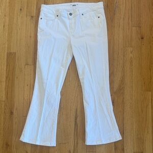 PAIGE Crisp White Flare Jeans 31 petite
